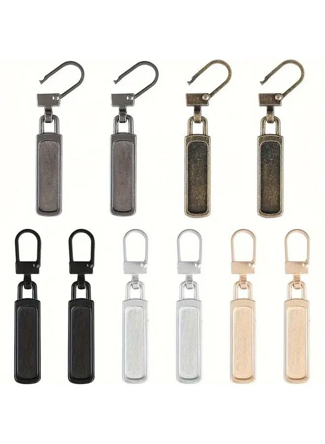 5 Pcs Random Color Detachable Metal Zipper Pull Kit For Luggage Bags Coats - Image 2